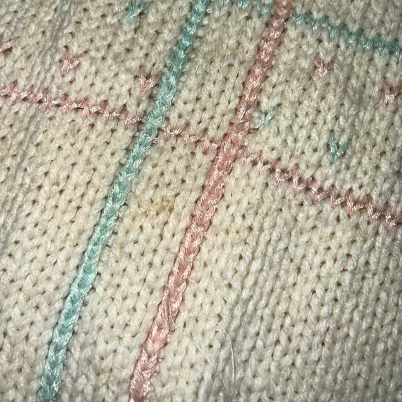 90s California Poppy Heart Knit Sweater Vest – Fair Condition, Pullover - Picture 9 of 10